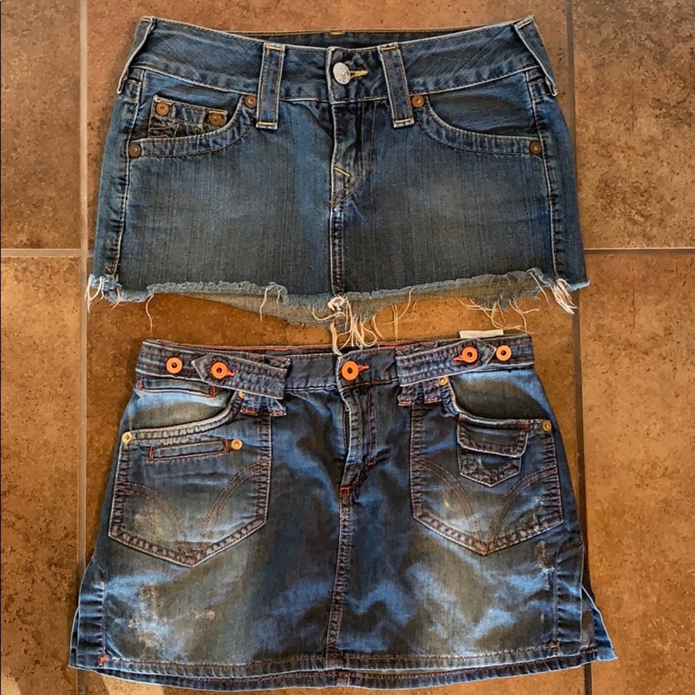 2 Denim Skirts